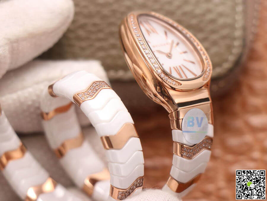 Bvlgari Serpenti 102202 BV Factory Rose Gold White Dial