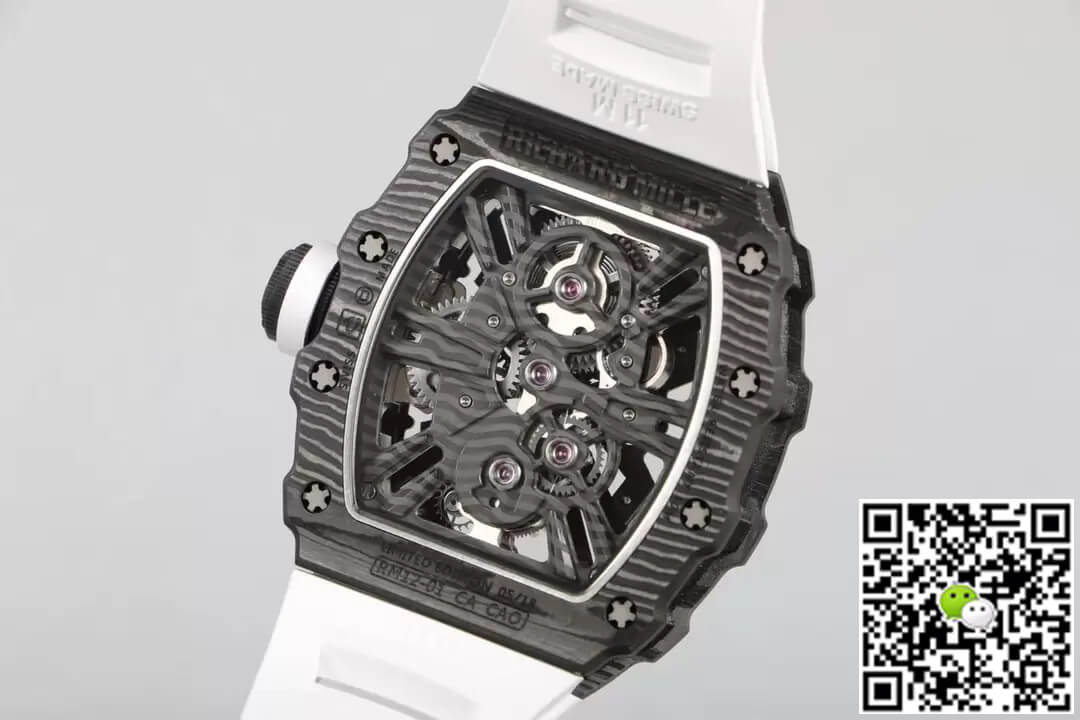 Richard Mille RM12-01 Tourbillon RM Factory Carbon Fiber White Strap