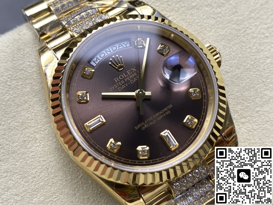 Rolex Day-Date M128238-0024 8+ factory gold color strap