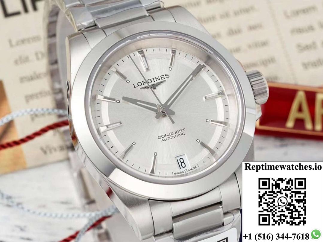 Longines Sports L3.430.4.72.6 AF factory stainless steel bezel