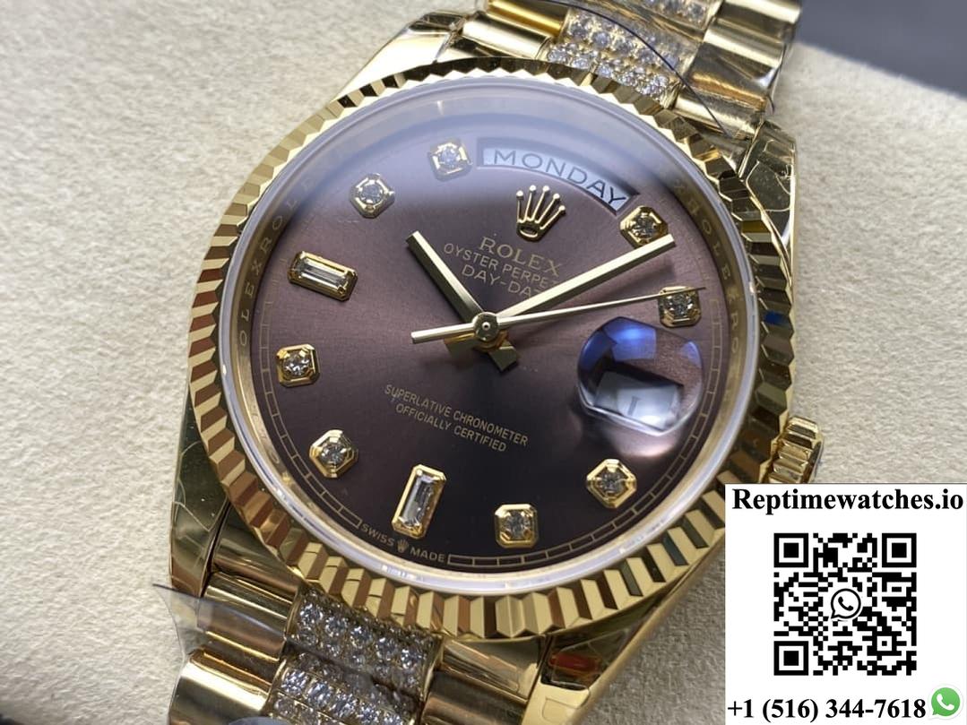 Rolex Day-Date M128238-0024 8+ factory gold color strap
