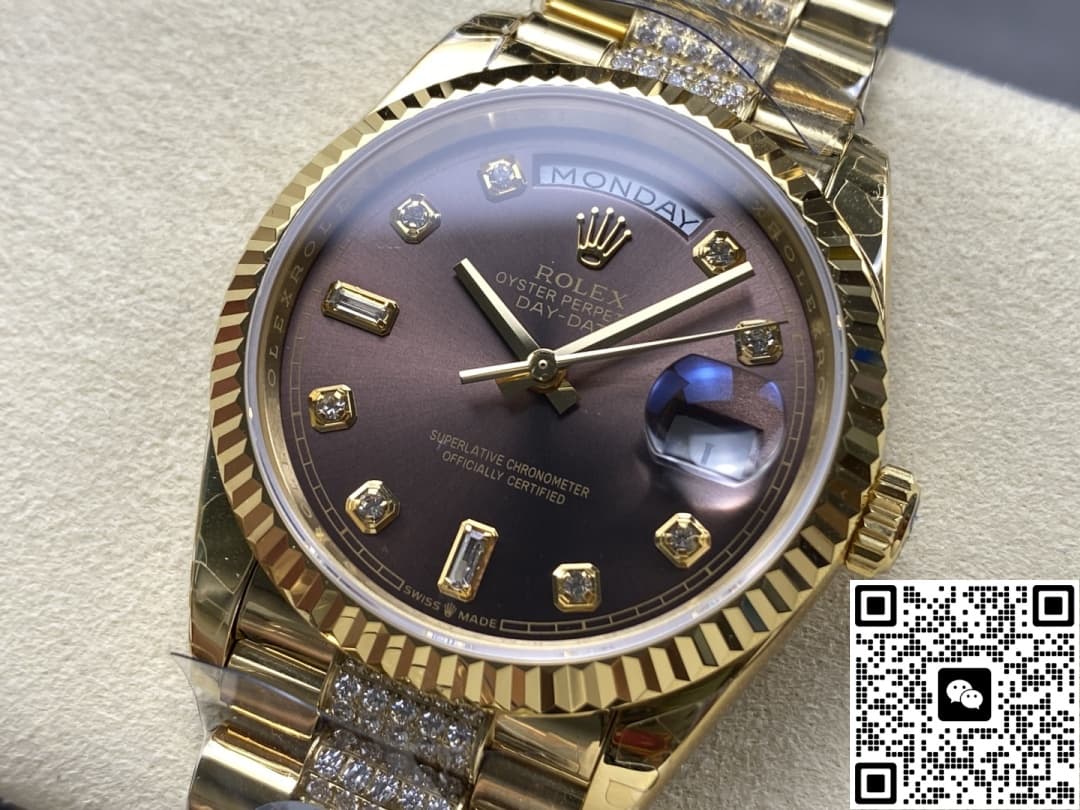Rolex Day-Date M128238-0024 8+ factory gold color strap