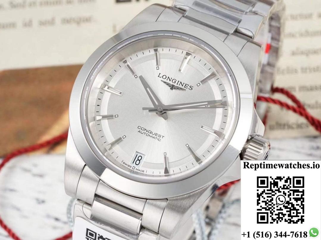 Longines Sports L3.430.4.72.6 AF factory stainless steel bezel