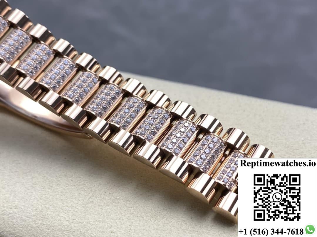 Rolex Day-Date M128235-0038 8+ Factory Diamond Hour Markers