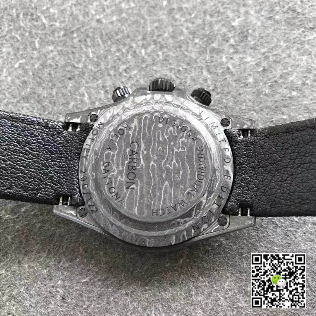 Rolex Daytona Cosmograph Carbon Fiber Diw Customized Version Noob Factory Black Dial