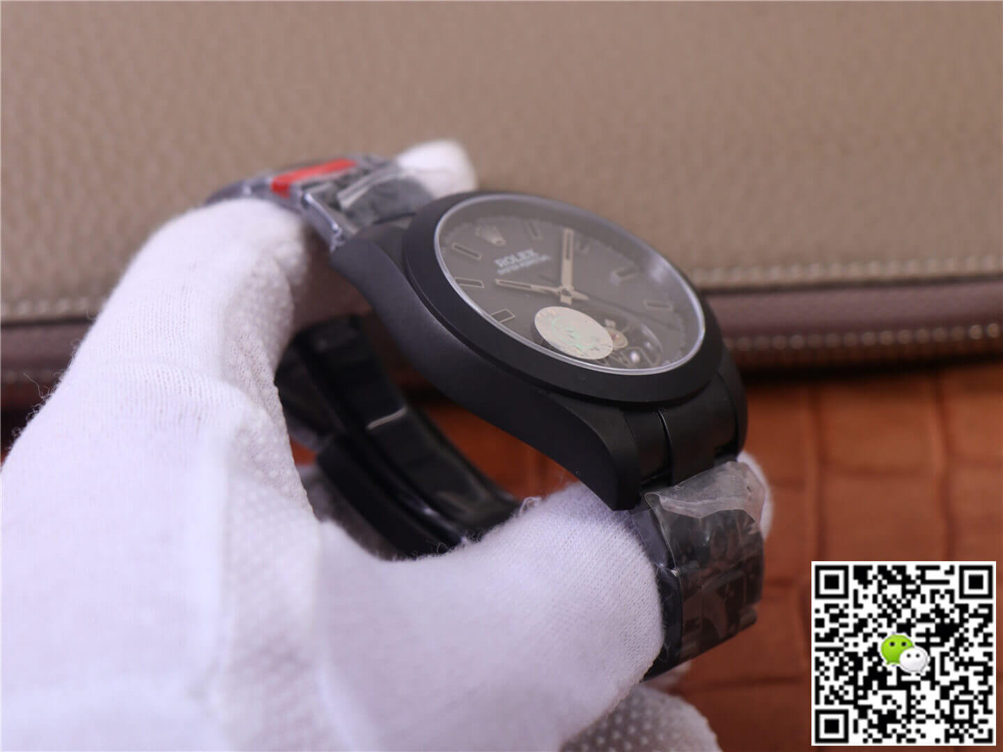 JB Factory Replica Rolex Milgauss Base 116400 Label Noir Design LNT01HS-001 Black case watch