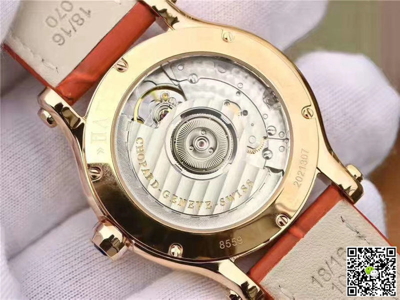 Chopard Happy Sport 274808 Rose Gold Diamonds YF Factory White Dial