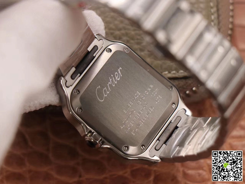 Cartier Santos WSSA0029 BV Factory Silver White Dial