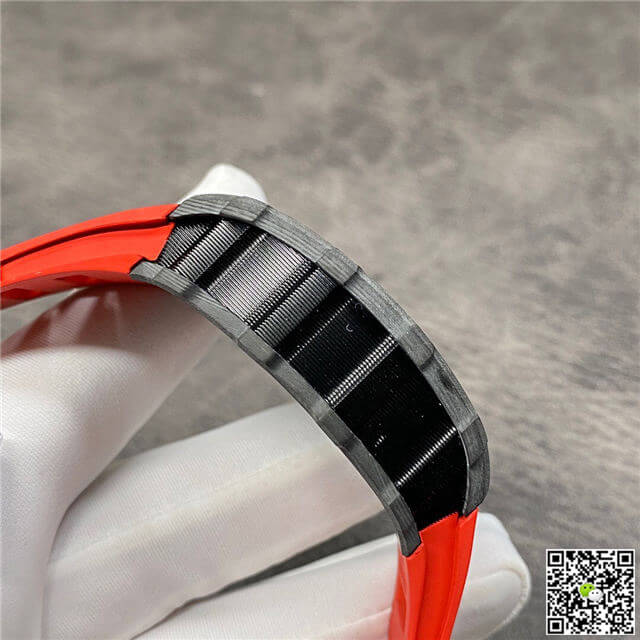 Richard Mille RM35-02 KV Factory Carbon Fiber Red Rubber Strap