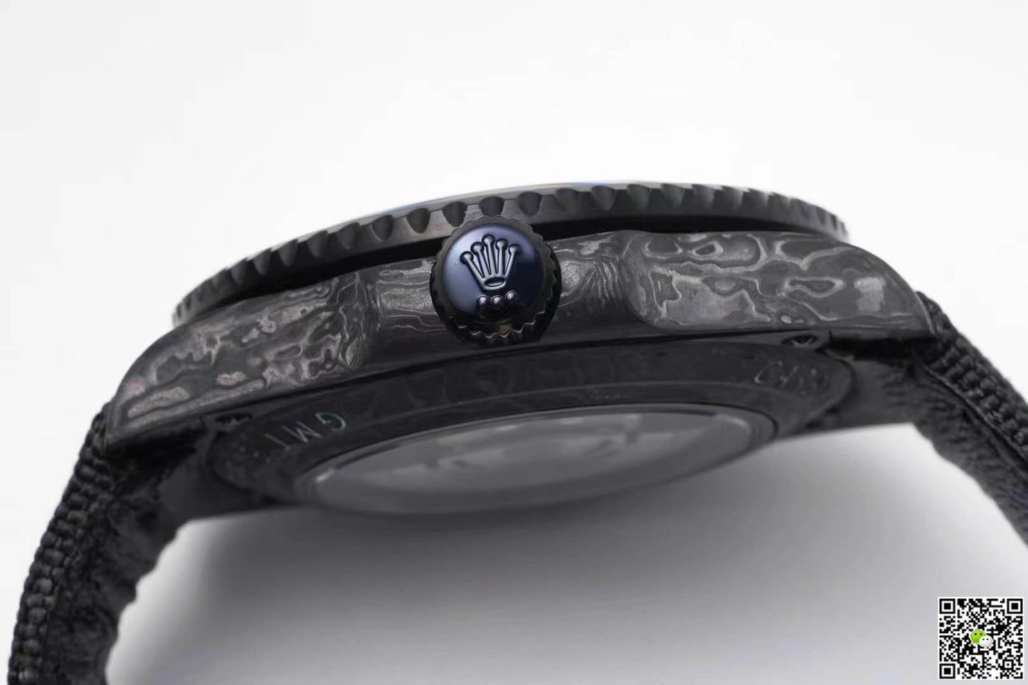 Rolex GMT-MASTER II Diw Carbon Fiber Black Fabric Strap