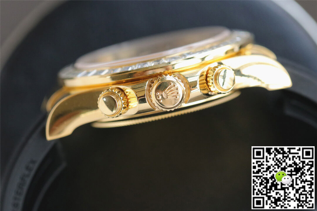 Rolex Cosmograph Daytona 116588 TBR Noob Factory Yellow Gold Diamond Bezel