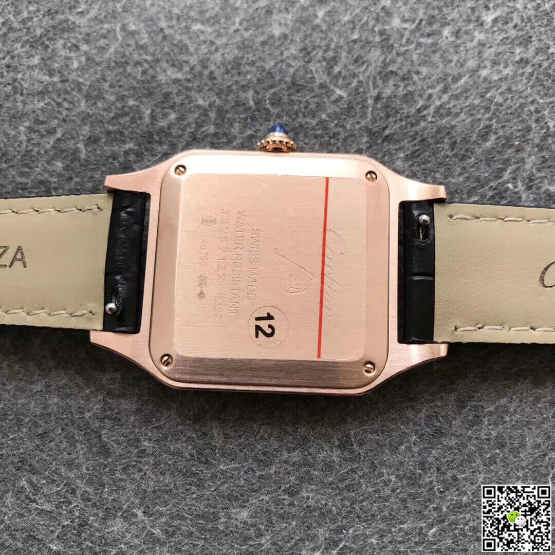 Cartier Santos WGSA0021 Rose Gold Silver Dial