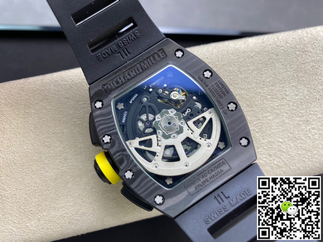 Richard Mille RM-011 KV Factory Forged Carbon Black Strap