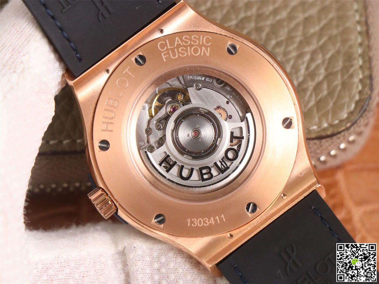 Hublot Classic Fusion 511.OX.7180.LR WWF Factory Rose Gold Blue Dial