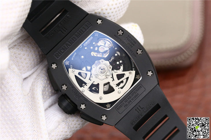 Richard Mille RM-011 KV Factory Carbon Fiber Black Strap