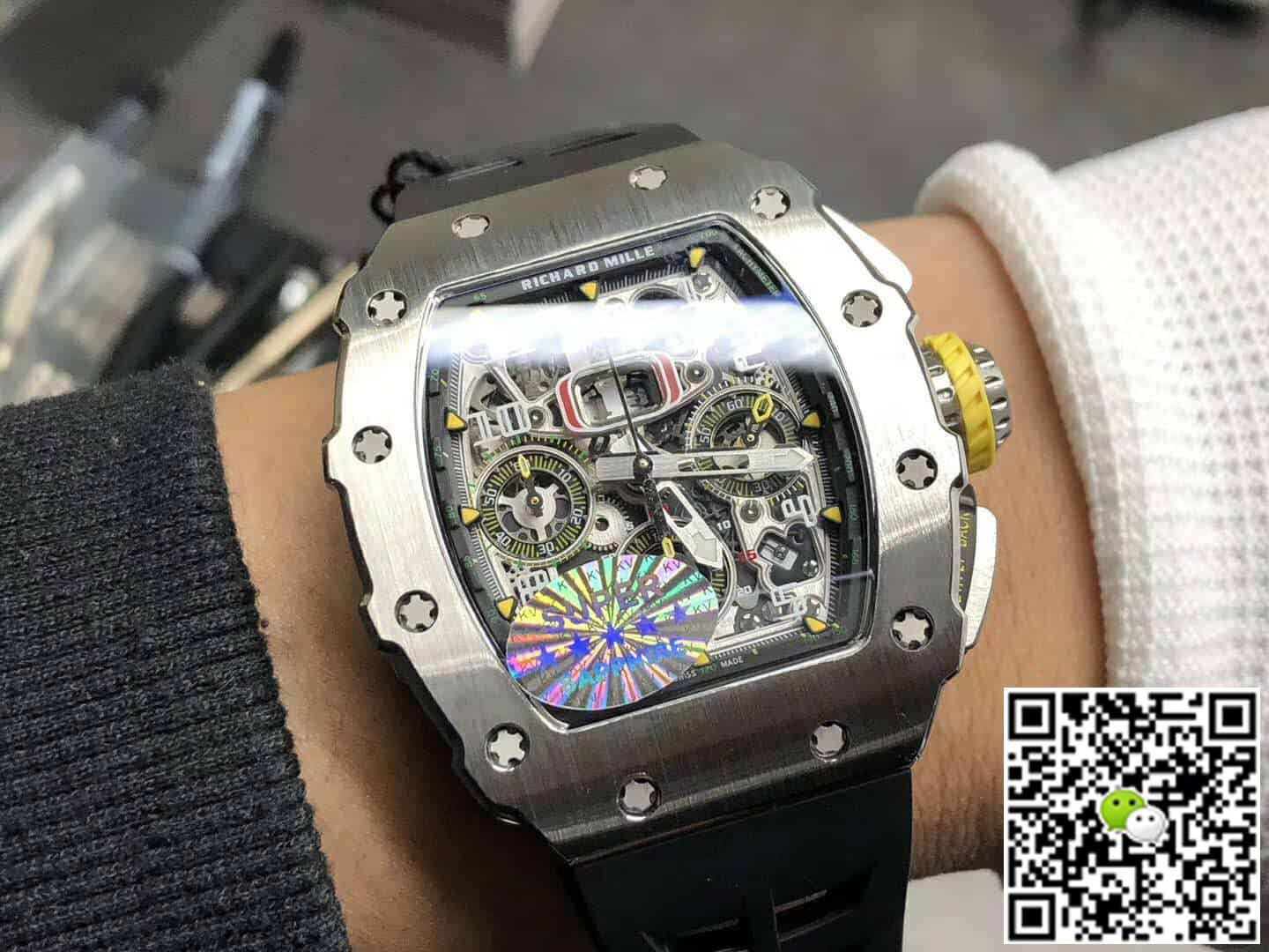 Richard Mille RM11-03 KV Factory Titanium Case Rubber Strap