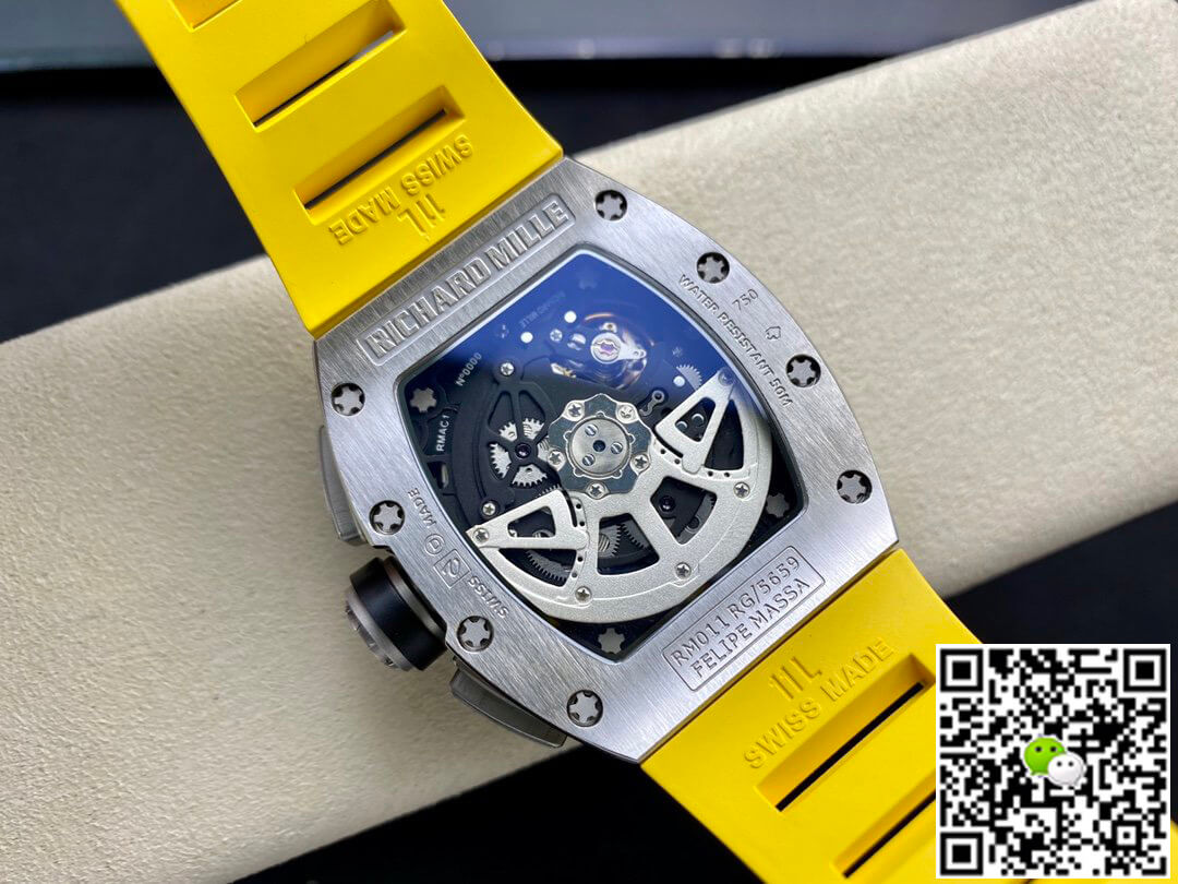 Richard Mille RM11 KV Factory Titanium Yellow Strap