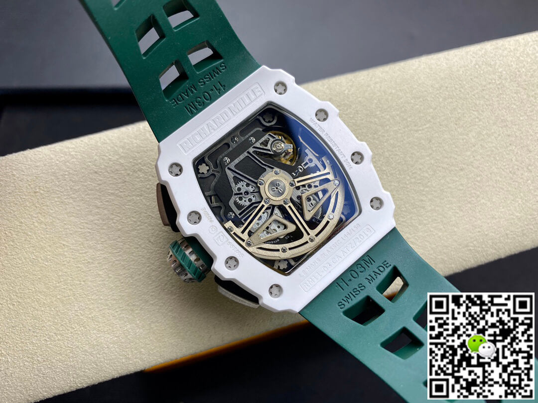 Richard Mille RM011-03 KV Factory White Ceramic Skeleton Dial