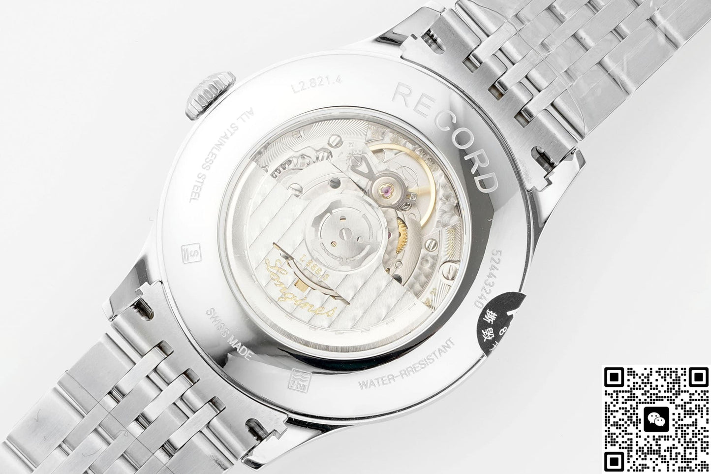 Longines Record Collection L2.821.4.56.6 AF Factory Sapphire Crystal