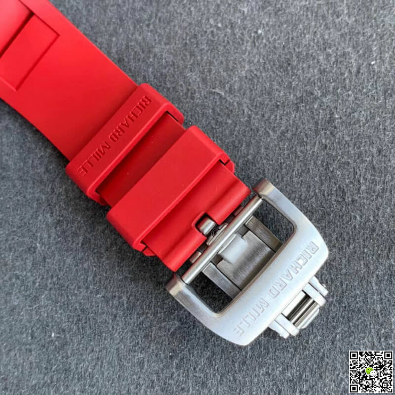 Richard Mille RM011 KV Factory Red Rubber Strap
