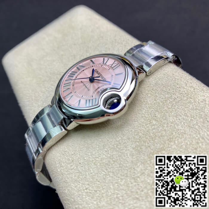 Ballon Bleu De Cartier 33MM W6920100 V6 Factory Pink Dial