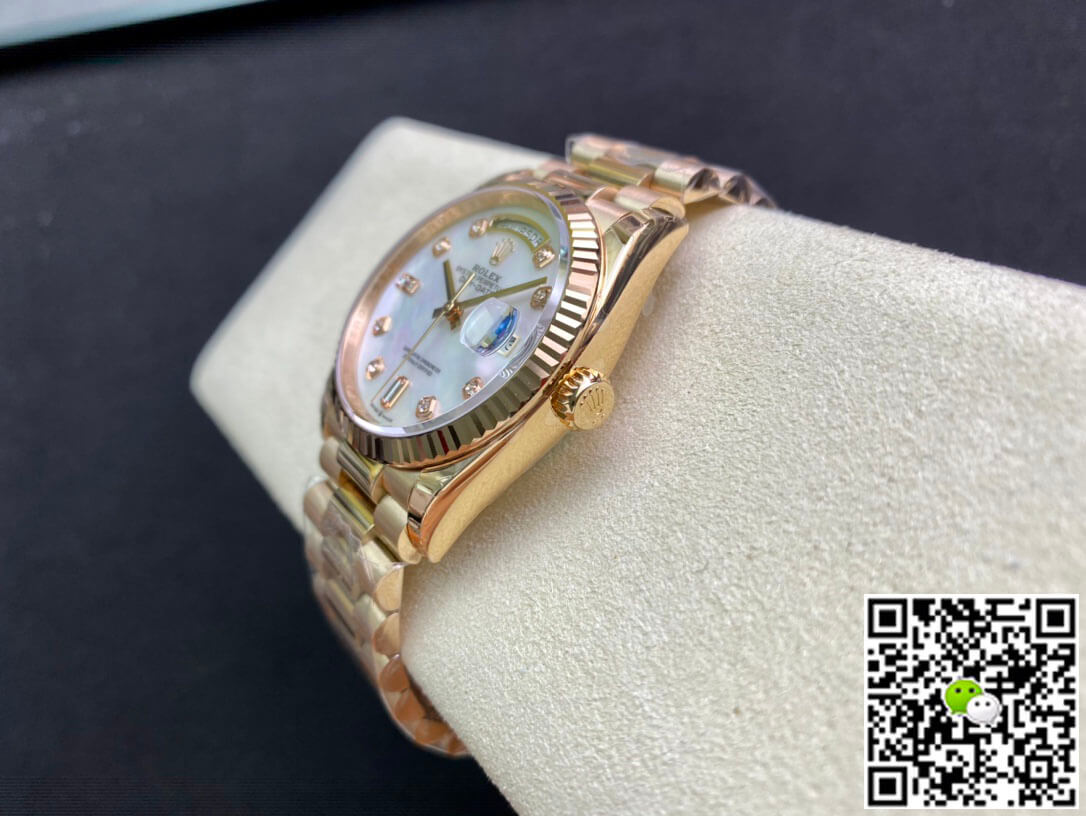 Rolex Day Date M128235-0029 EW Factory White Mother-Of-Pearl Dial