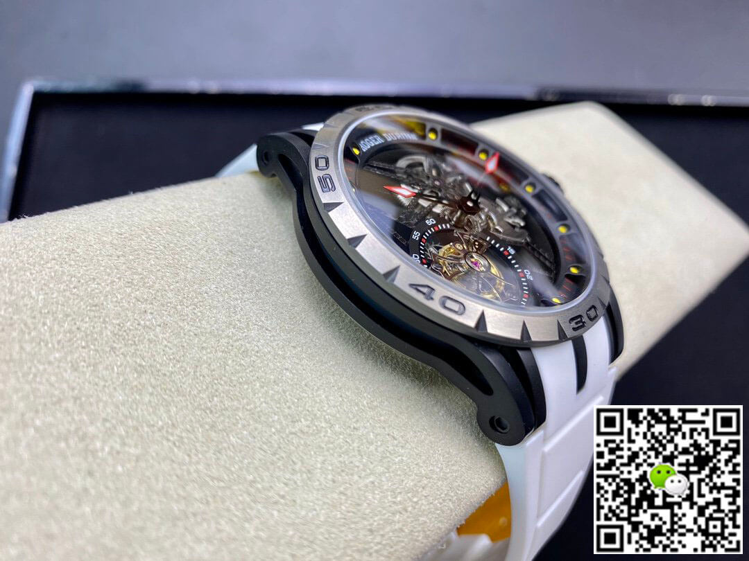 Roger Dubuis Excalibur RDDBEX0549 BBR Factory Tourbillon White Strap