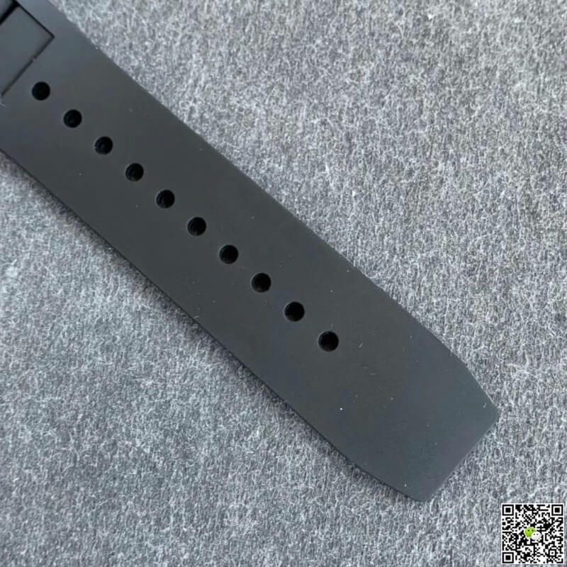 Richard Mille RM011 KV Factory Black Rubber Strap
