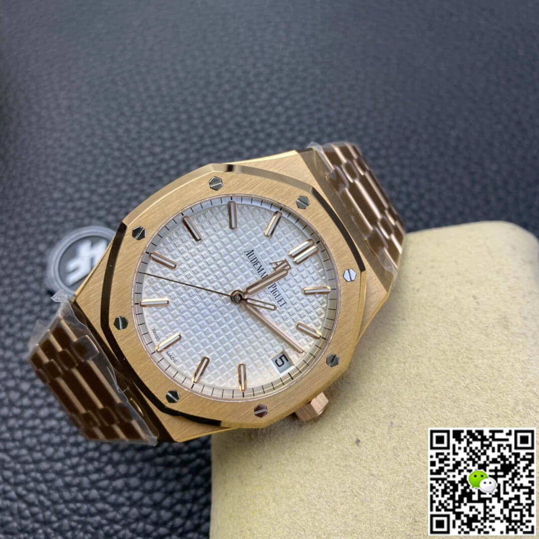 Audemars Piguet Royal Oak 15500 ZF Factory Rose Gold Version White Dial
