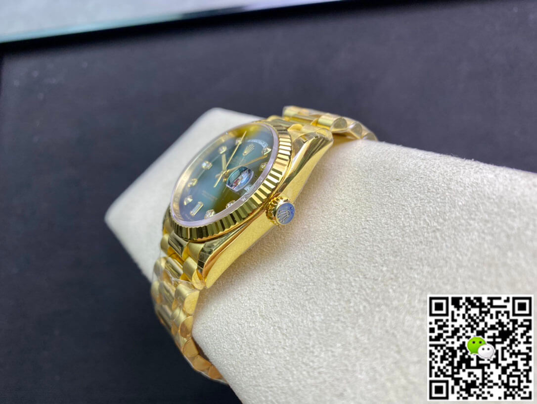 Rolex Day-Date M128238-0069 Yellow Gold EW Factory Gradual Green Dial