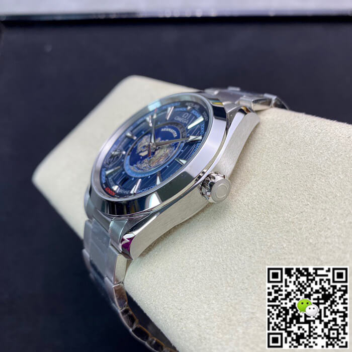 Omega Seamaster Aqua Terra GMT Worldtimer 220.10.43.22.03.001 VS Factory Blue Dial