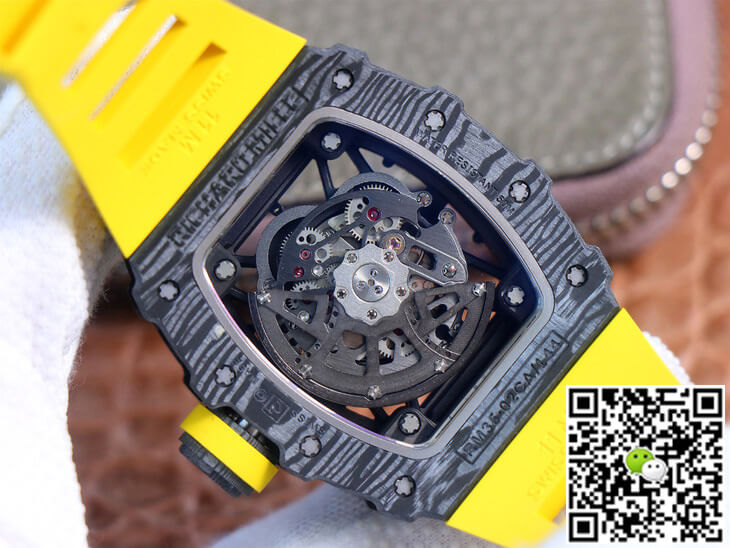 Richard Mille RM35-02 ZF Factory Yellow Rubber Strap