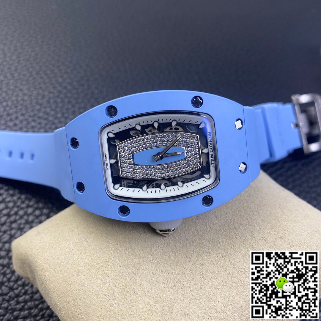 Richard Mille RM 07-01 RM Factory Blue Rubber Strap