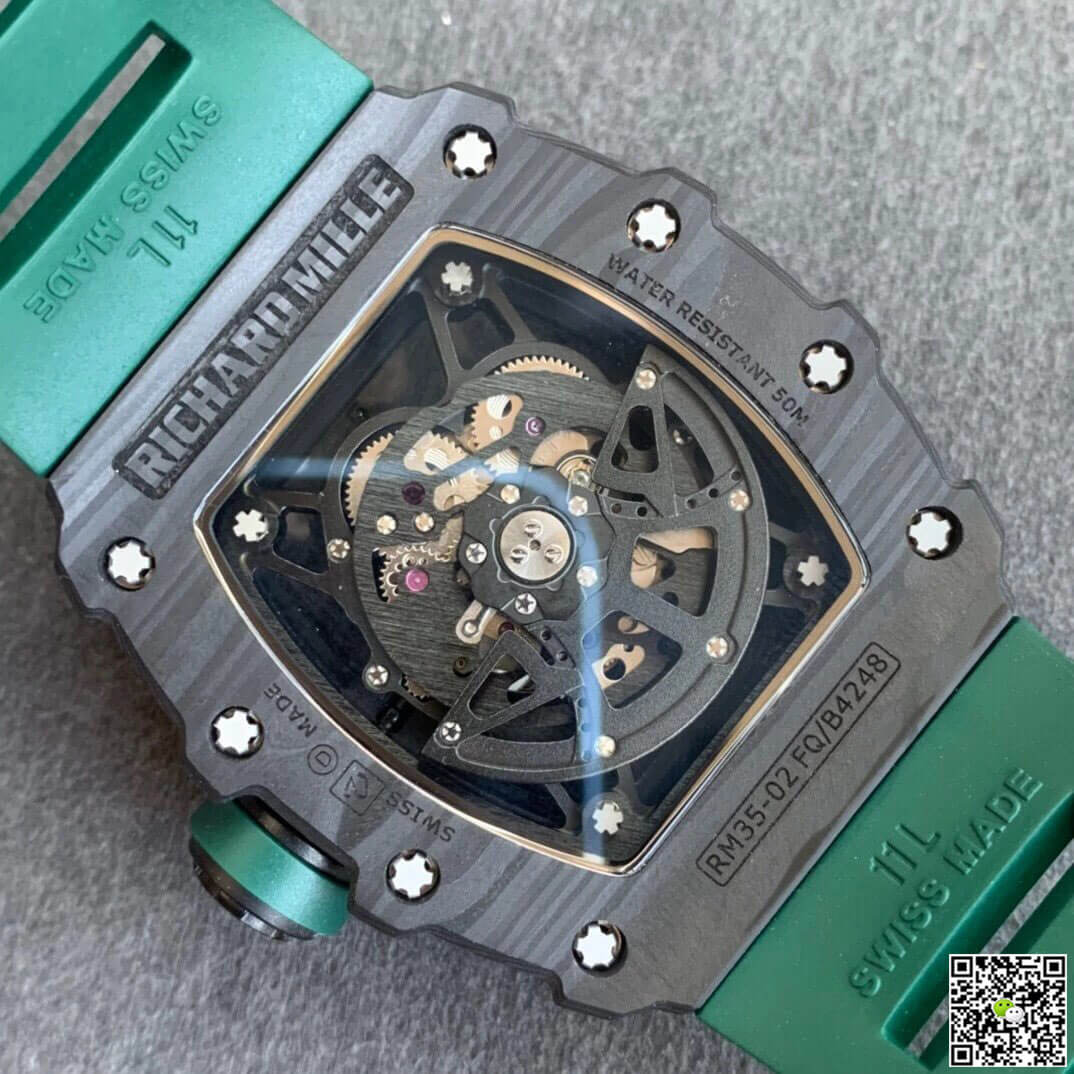 Richard Mille RM035-02 KV Factory V3 Carbon Fiber Green Strap