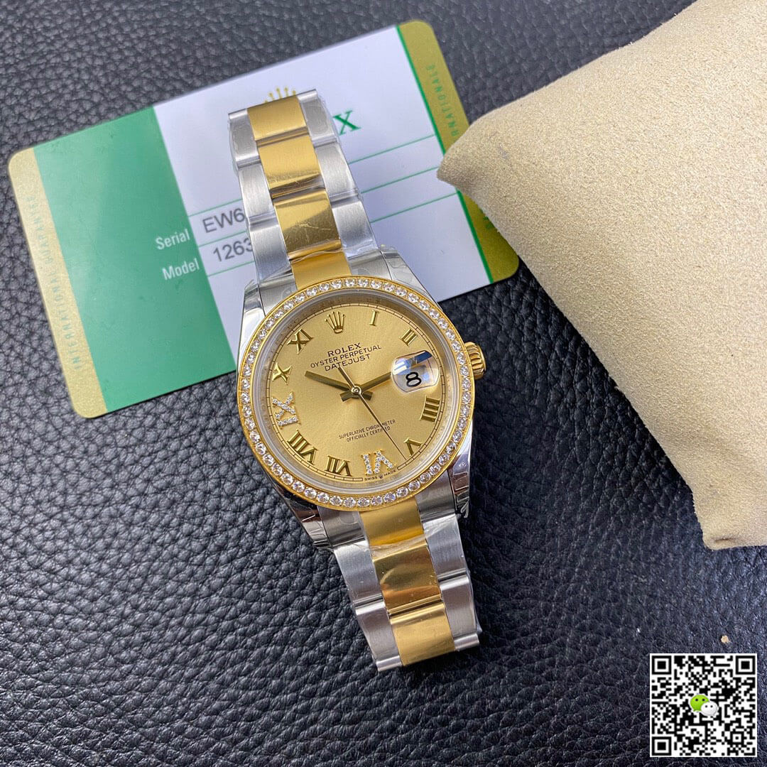 Rolex Datejust 126283 EW Factory Diamond Gold Dial