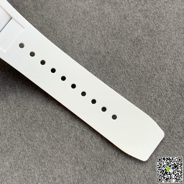 Richard Mille RM055 KV Factory V2 White Rubber Strap