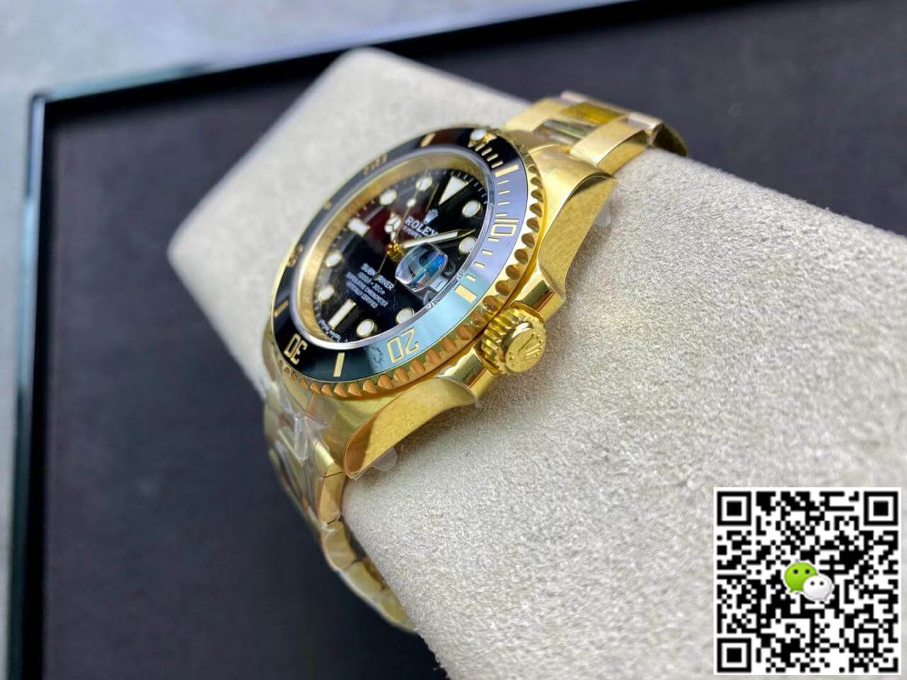 Rolex Submariner 116618LN-97208 VS Factory Yellow Gold Black Dial