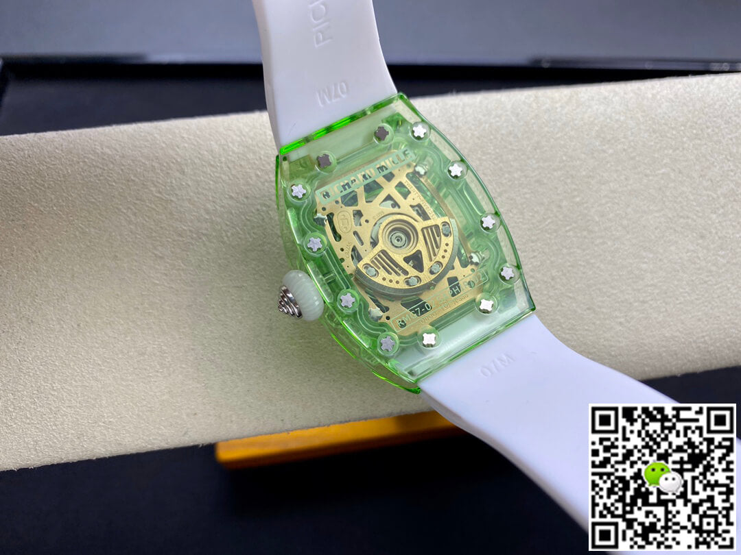 Richard Mille RM07-02 Pink Lady Sapphire RM Factory White Rubber Strap