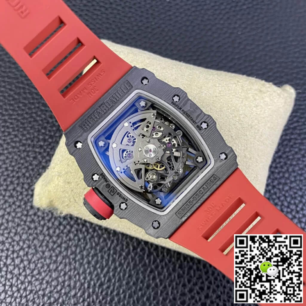 Richard Mille RM35-02 T+ Factory Carbon Fiber Red Rubber Strap