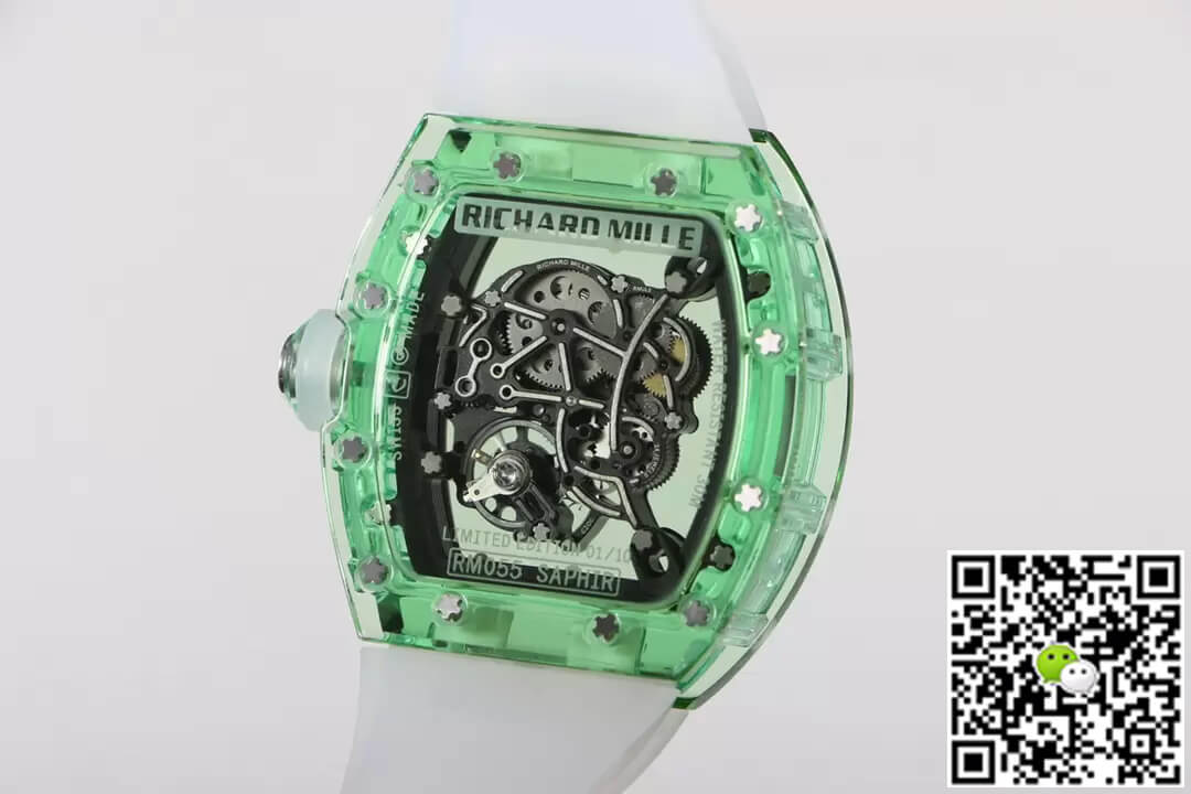 Richard Mille RM055 RM Factory Green Skeleton Dial