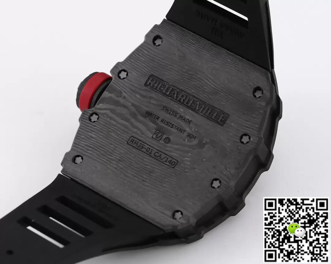 Richard Mille RM35-01 BBR Factory Black Rubber Strap