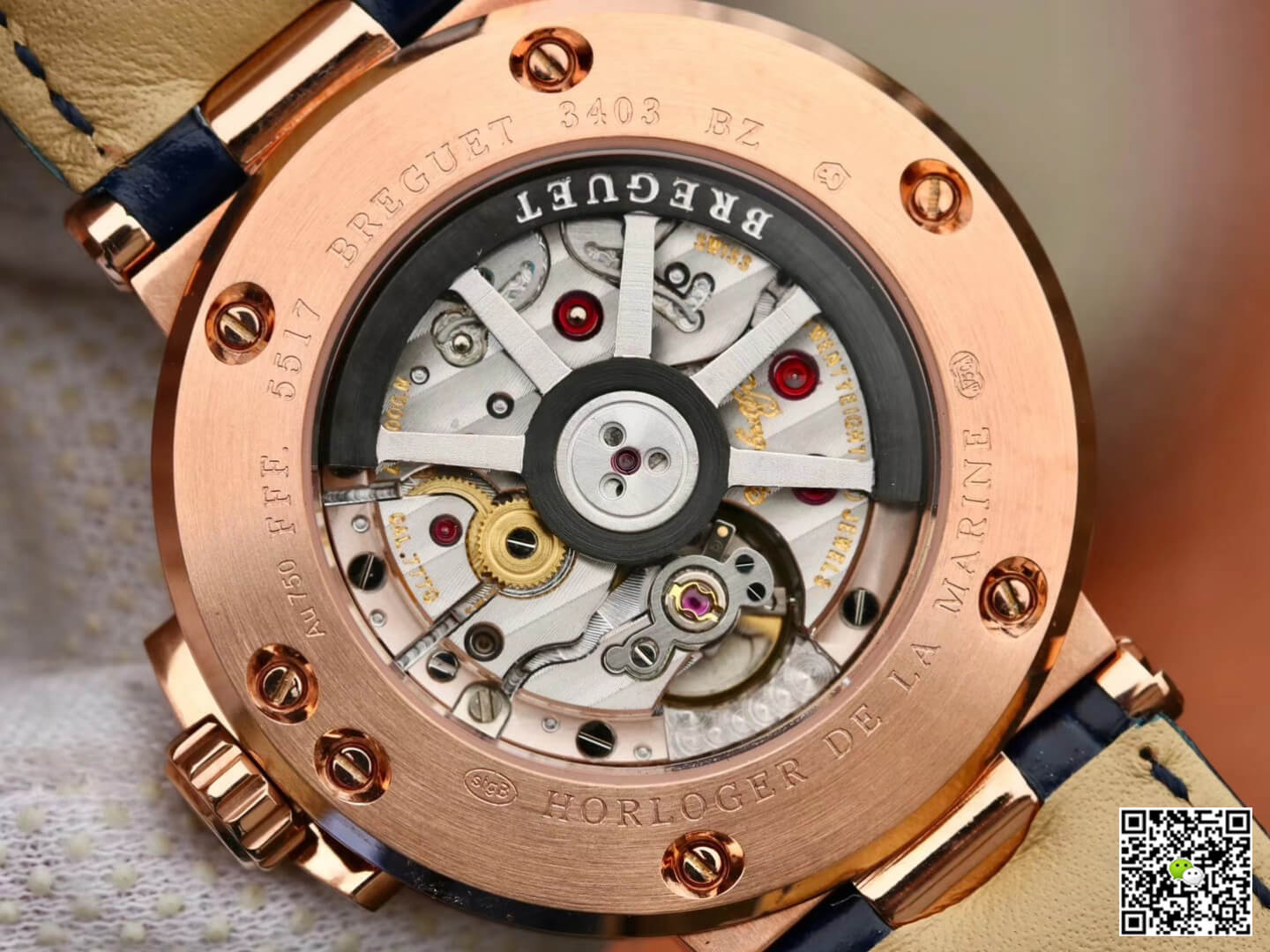 Breguet Marine 5517 V9 Factory Rose Gold Blue Dial
