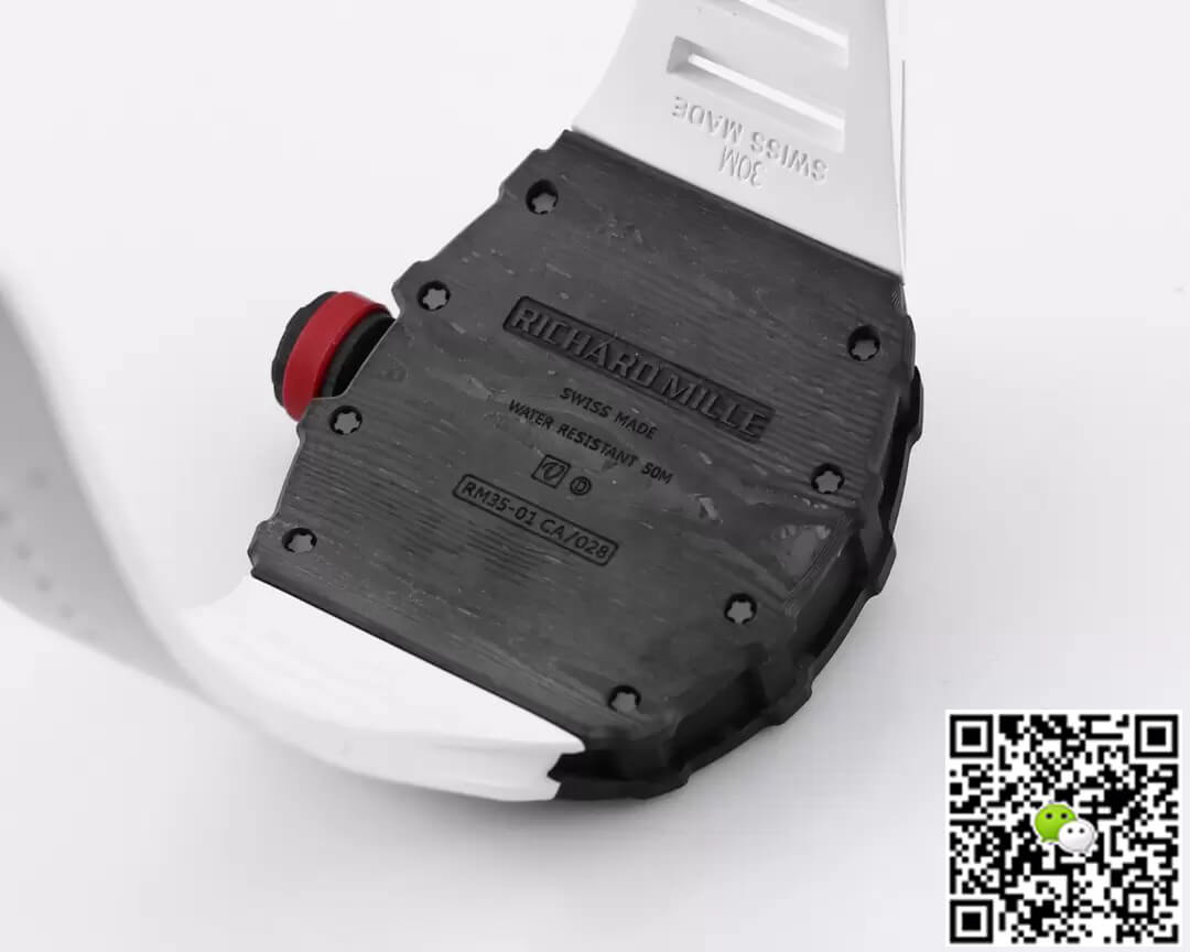Richard Mille RM35-01 BBR Factory White Rubber Strap
