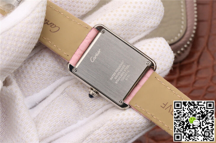 Cartier Tank Ladies Stainless Steel White Dial