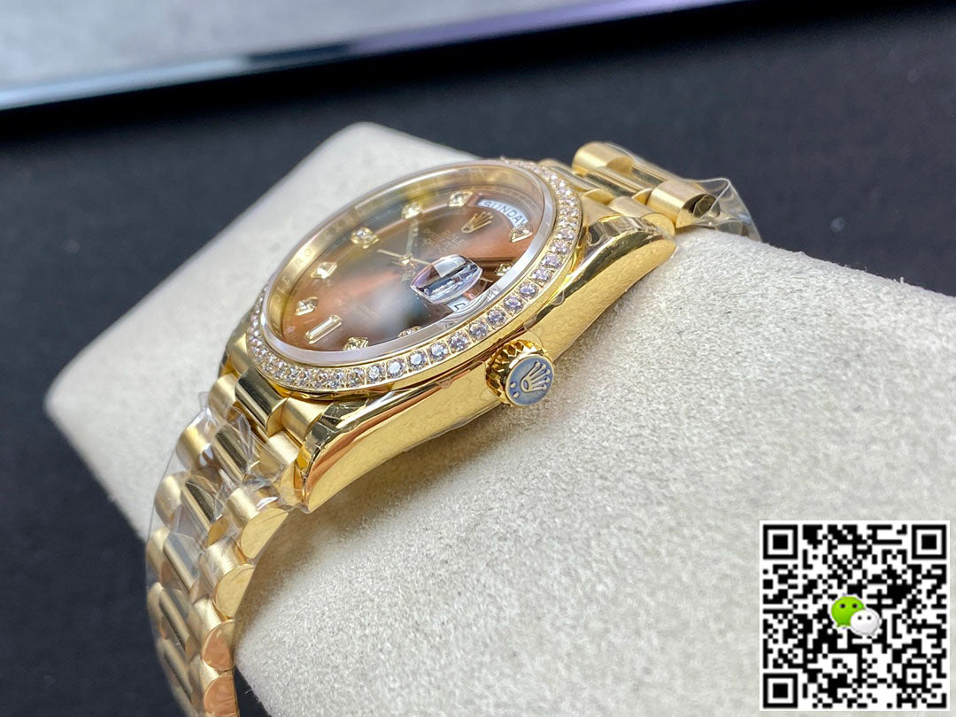 Rolex Day Date M128348RBR-0005 EW Factory Brown Dial