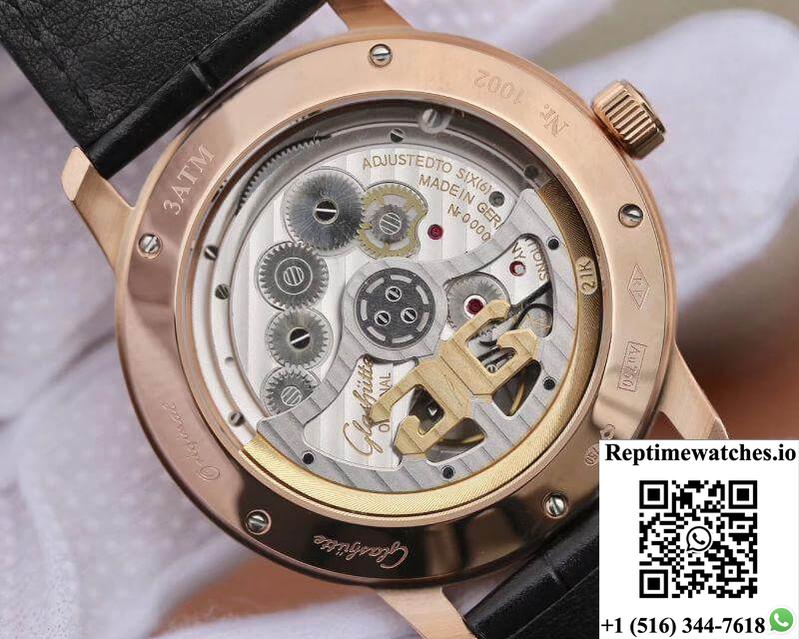Glashutte Original Senator 1-36-04-04-02-01 Moonphase 18K Rose Gold White Dial-Rep Time Watches