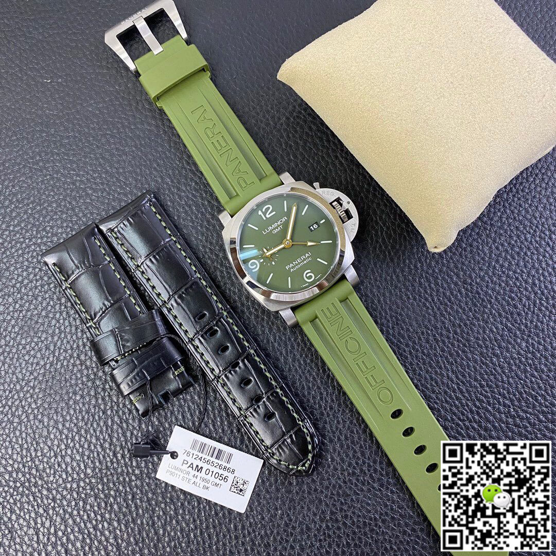 Panerai Luminor PAM01056 VS Factory Green Rubber Strap