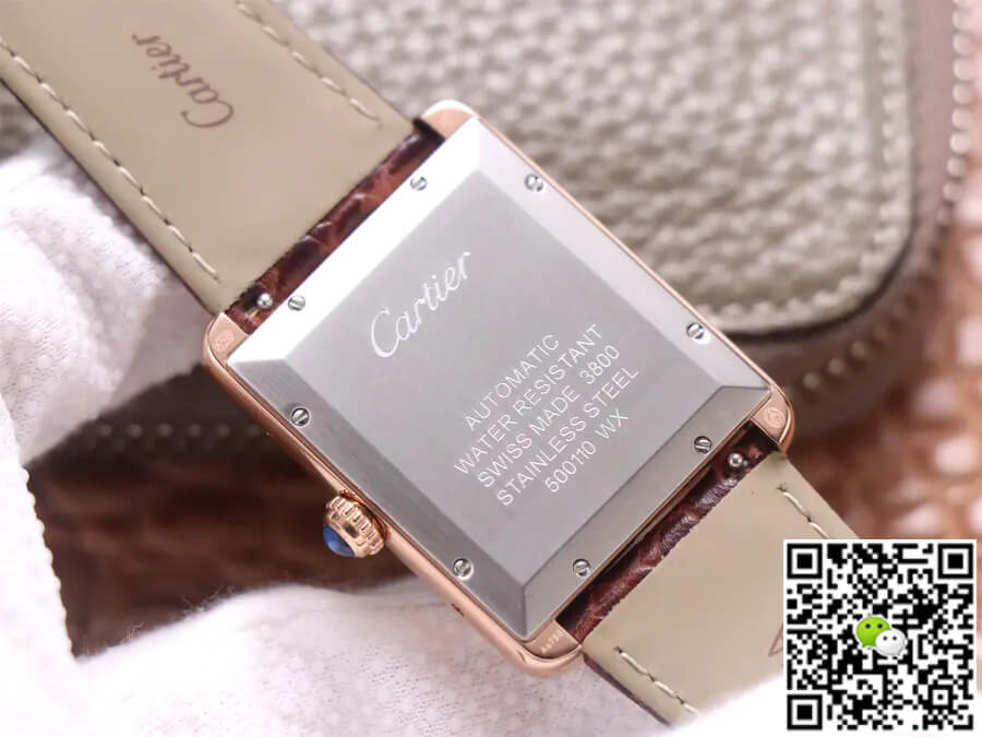 Cartier Tank W5200026 V9 Factory Rose Gold White Dial