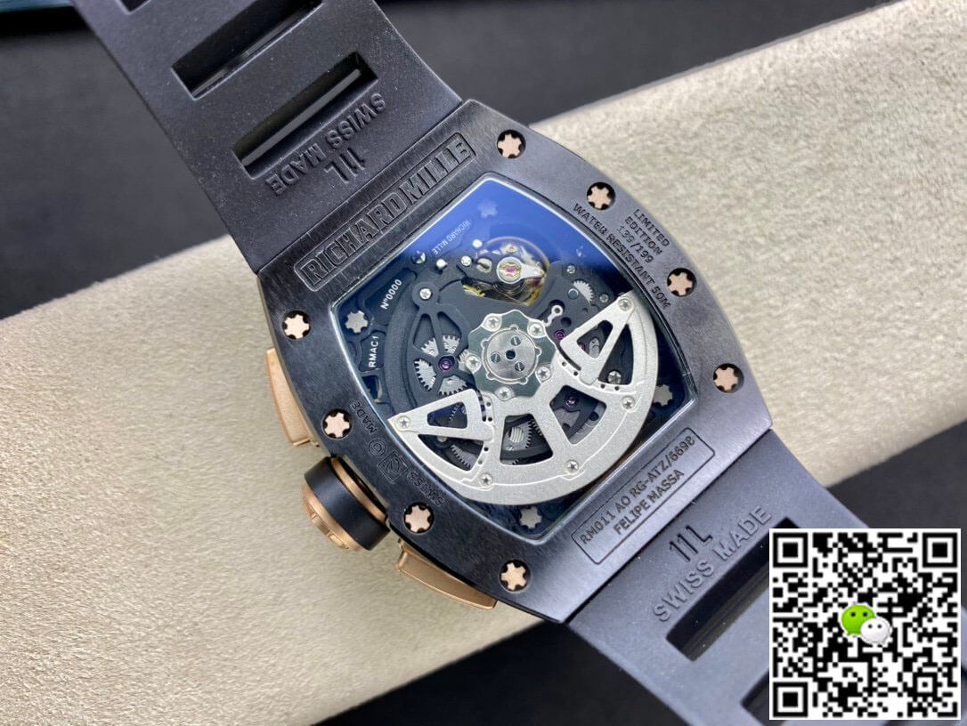 Richard Mille RM011 KV Factory Black Ceramic Skeleton Dial