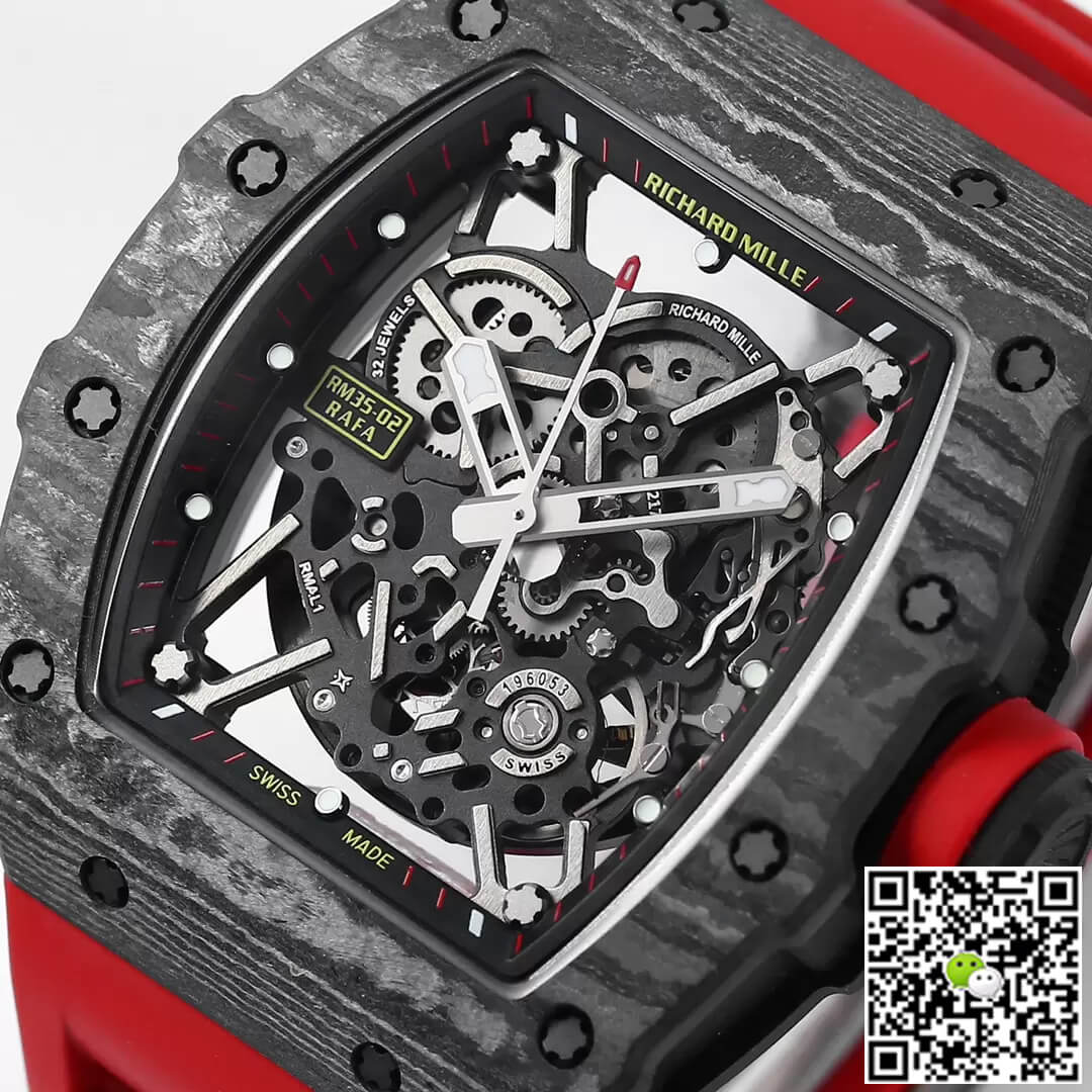 Richard Mille RM35-02 BBR Factory Red Rubber Strap